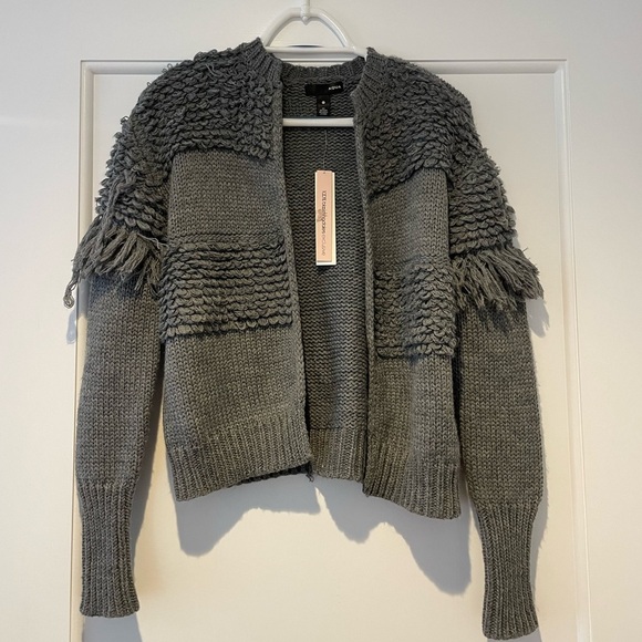 Aqua Sweaters - Aqua Gray Chunky Knit Cardigan Sweater